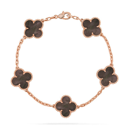 [CiCi] CLOVER 5 MOTIF GRAY MOP BRACELET COLLECTION