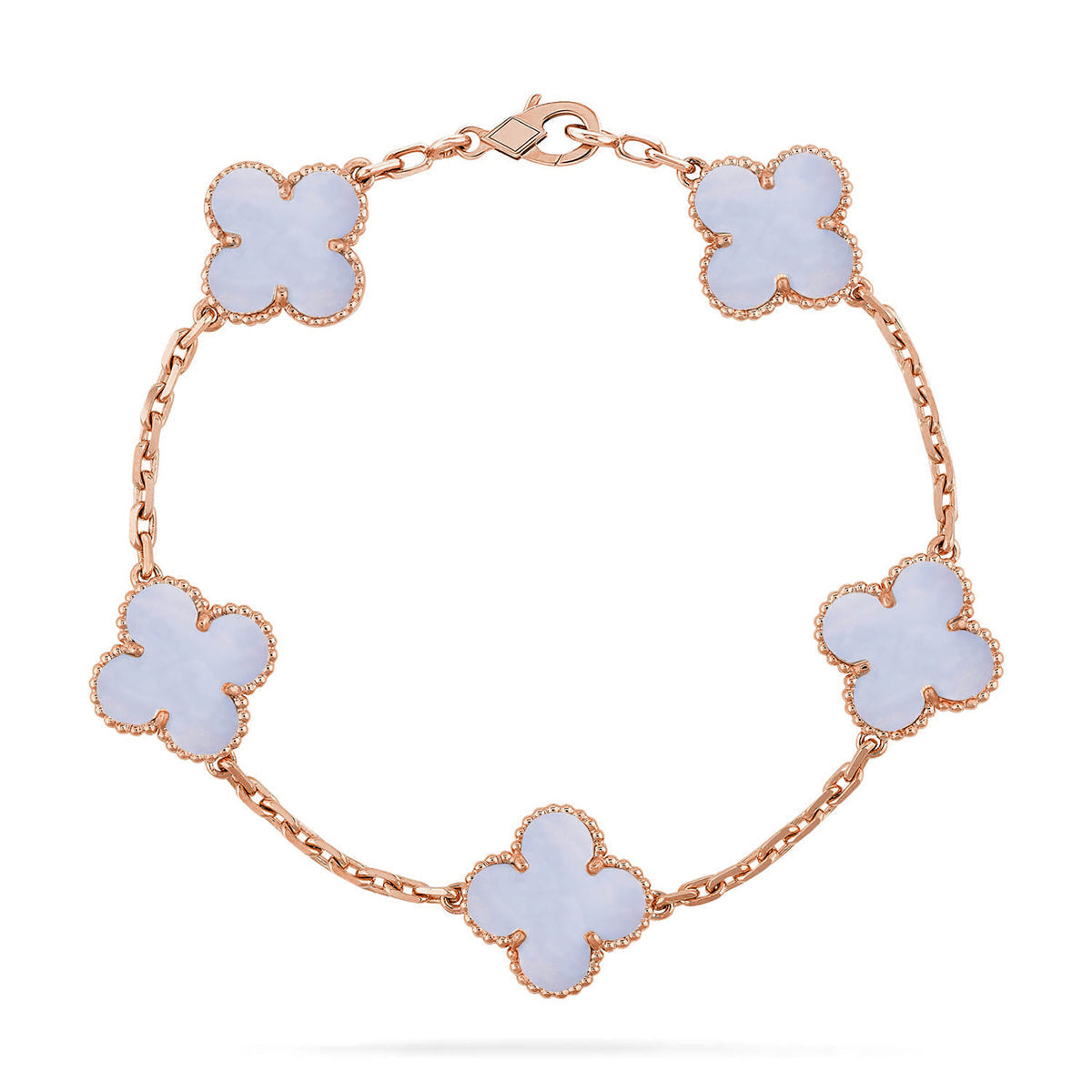 [CiCi] CLOVER 5 MOTIV LILA CHALCEDON ARMBAND KOLLEKTION