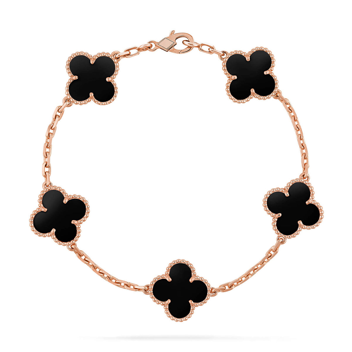 [CiCi] CLOVER 5 MOTIF ONYXS BRACELET COLLECTION
