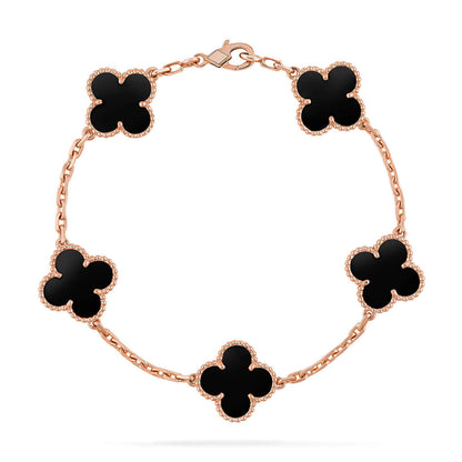 [CiCi] CLOVER 5 MOTIF ONYXS BRACELET COLLECTION