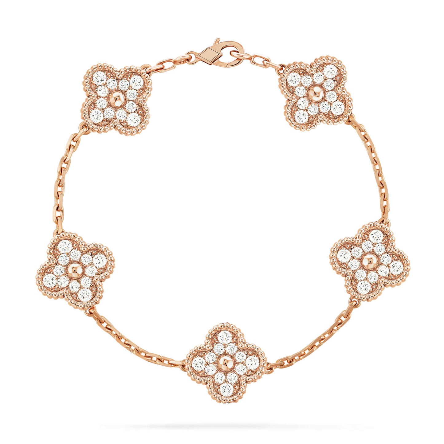 [CiCi] CLOVER 5 MOTIF FULL DIAMOND BRACELET COLLECTION