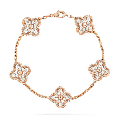 [CiCi] CLOVER 5 MOTIF FULL DIAMOND BRACELET COLLECTION