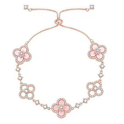 [CiCi]CLOVER 5 MOTIF PINK BLUE RED WHITE BRACELET