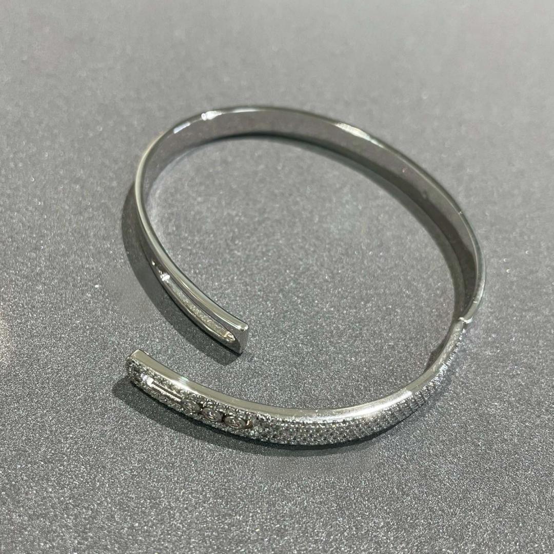 [CiCi]Move Noa Rose Gold Pavé Diamond Bangle Bracelet