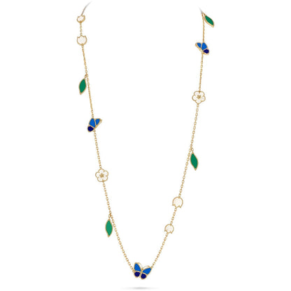 [CiCi]LUCKY SPRING BUTTERFLY 15 FLOWER NECKLACE