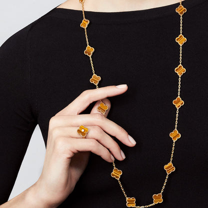 [CiCi]CLOVER 20 MOTIVE TIGER EYE ROSÉGOLD