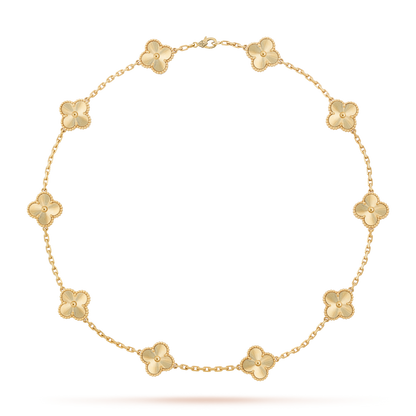 [CiCi]CLOVER 10 MOTIFS LASER NECKLACE