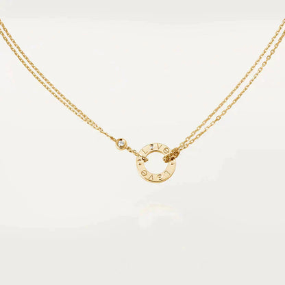 [CiCi]LOVE NECKLACE 16MM 2 DIAMONDS