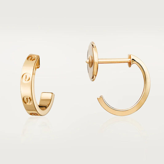 [CiCi]LOVE EARRINGS 2.65MM PINK GOLD