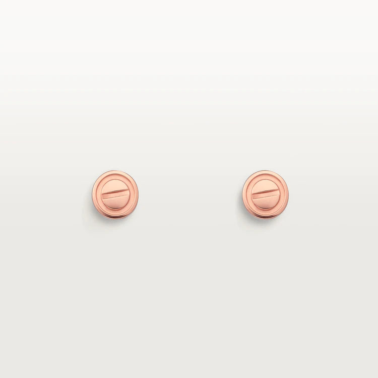 [CiCi]LOVE EARRINGS PINK GOLD 10MM