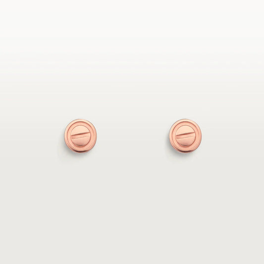 [CiCi]LOVE EARRINGS PINK GOLD 10MM
