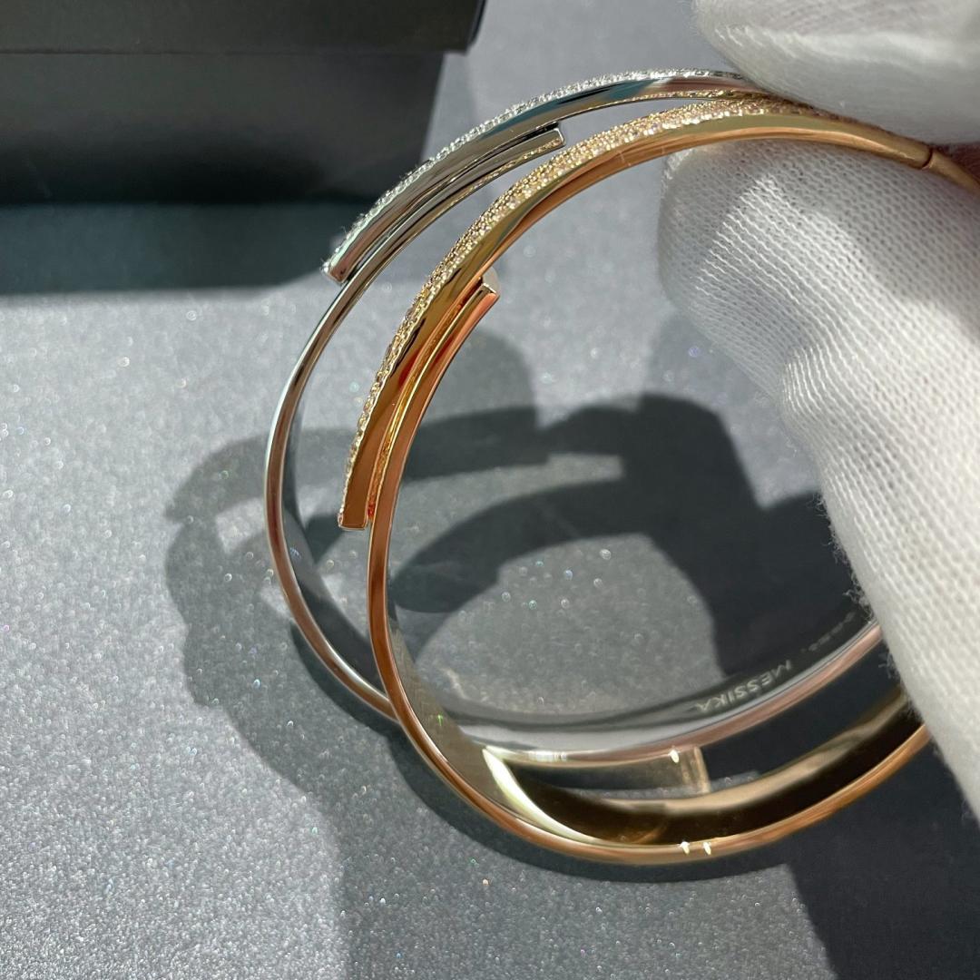 [CiCi]Move Noa Rose Gold Pavé Diamond Bangle Bracelet