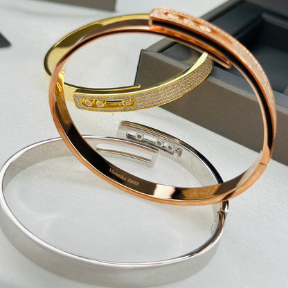 [CiCi]Move Noa Rose Gold Pavé Diamond Bangle Bracelet