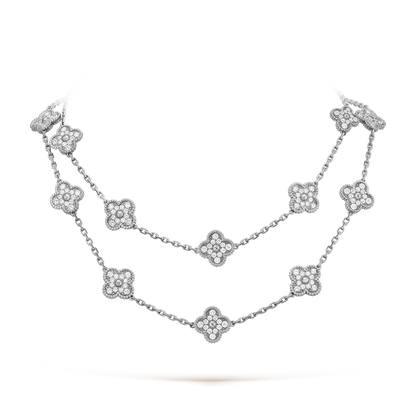 [CiCi]CLOVER 20 MOTIFS DIAMOND SILVER