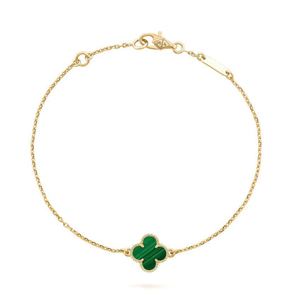 [CiCi]CLOVER BRACELET MALACHITE 1 MOTIF