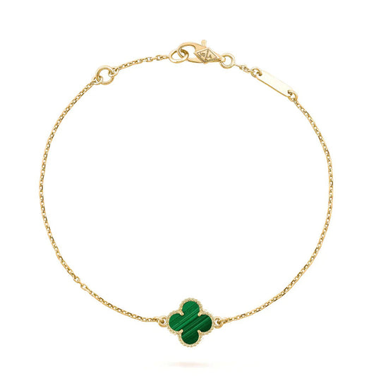 [CiCi]CLOVER BRACELET MALACHITE 1 MOTIF