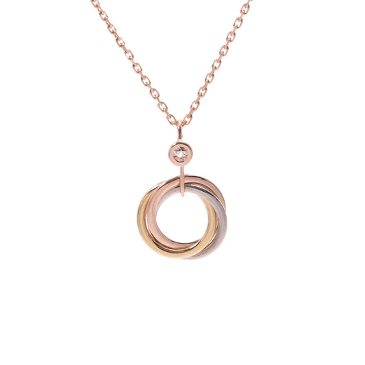 [CiCi]TRINITY SILVER GOLD PINK GOLD NECKLACE