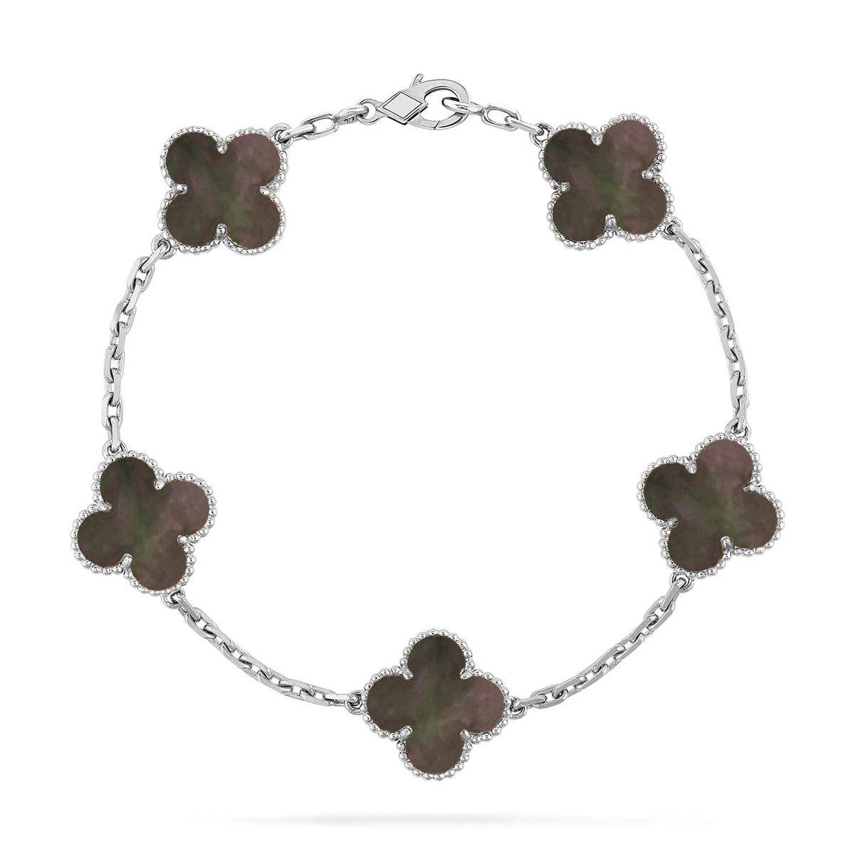 [CiCi] CLOVER 5 MOTIF GRAY MOP BRACELET COLLECTION