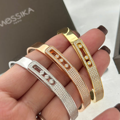 [CiCi]Move Noa Rose Gold Pavé Diamond Bangle Bracelet