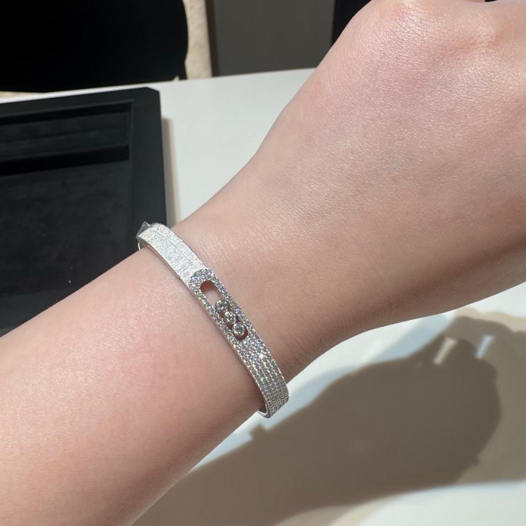 [CiCi]Move Noa Ciselé half pavé bangle
