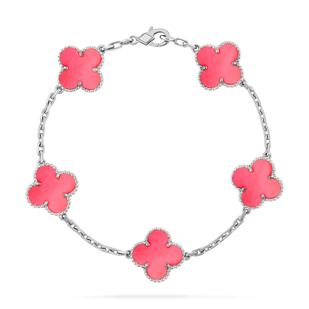 [CiCi] CLOVER 5 MOTIFS  PINK MOP BRACELET COLLECTION