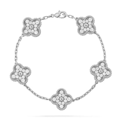 [CiCi] CLOVER 5 MOTIF FULL DIAMOND BRACELET COLLECTION