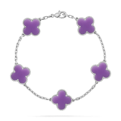 [CiCi]CLOVER 5 MOTIF LIGHT PURPLE BRACELET COLLECTION