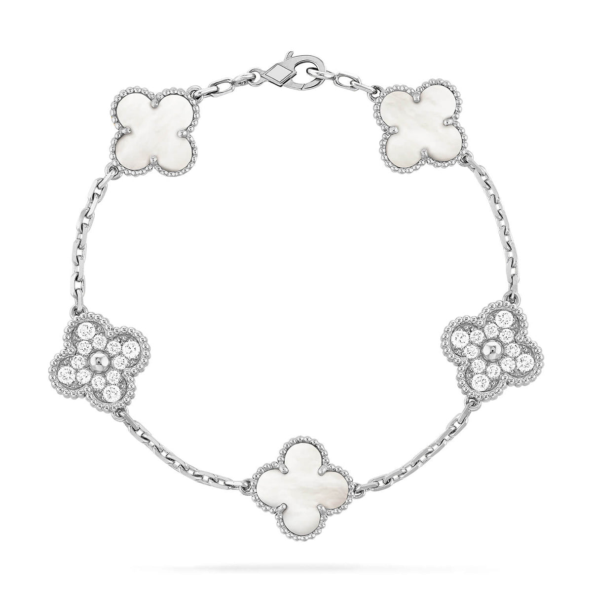 [CiCi]CLOVER WHITE PEARL MOP 5 MOTIV ARMBANDKOLLEKTION