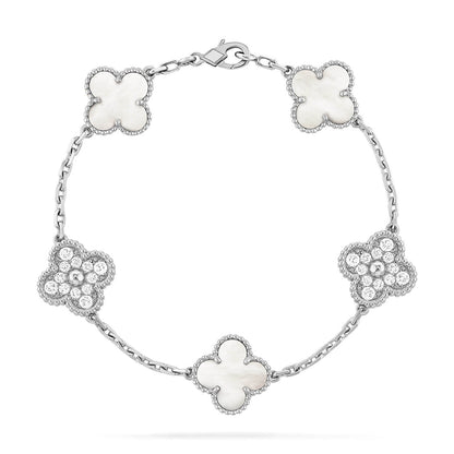 [CiCi]CLOVER WHITE PEARL MOP 5 MOTIV ARMBANDKOLLEKTION
