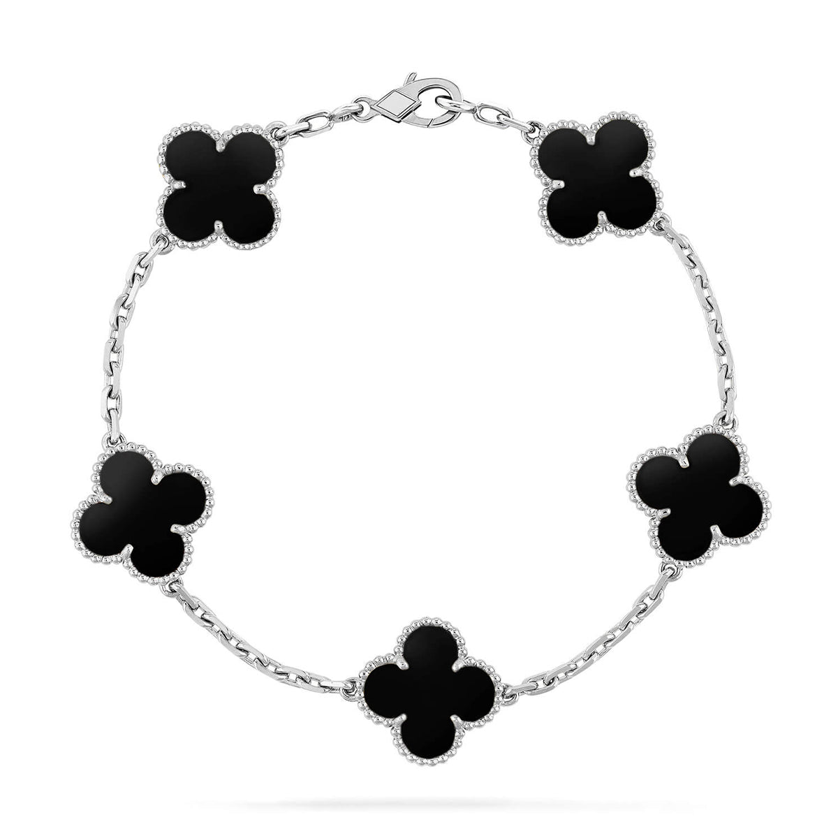 [CiCi] CLOVER 5 MOTIF ONYXS BRACELET COLLECTION