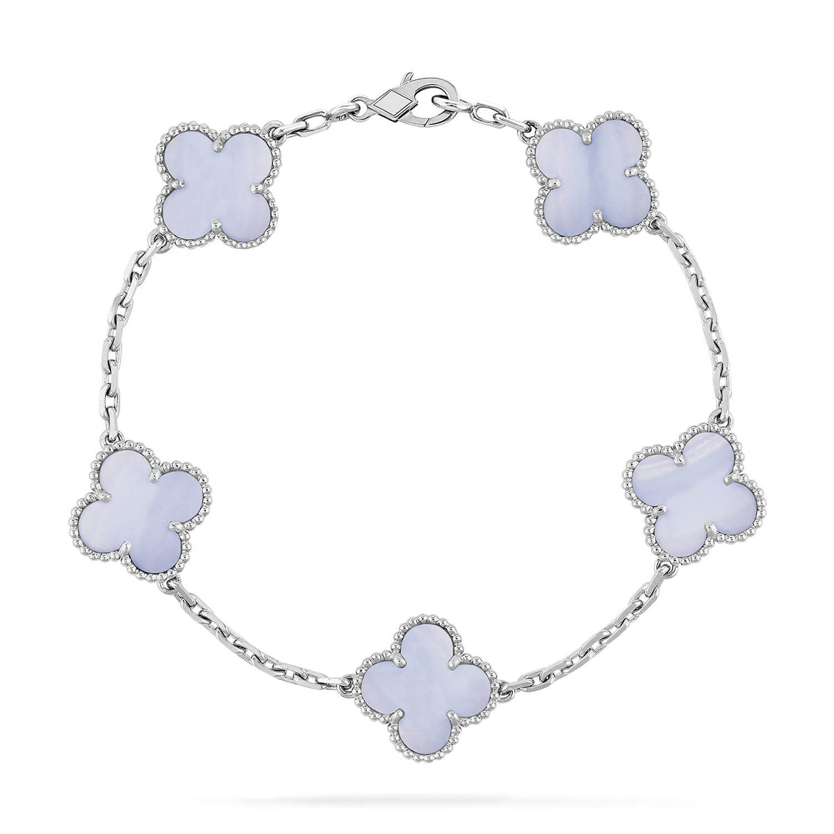 [CiCi] CLOVER 5 MOTIV LILA CHALCEDON ARMBAND KOLLEKTION