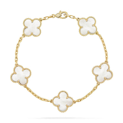 [CiCi]CLOVER WHITE PEARL MOP 5 MOTIV ARMBANDKOLLEKTION