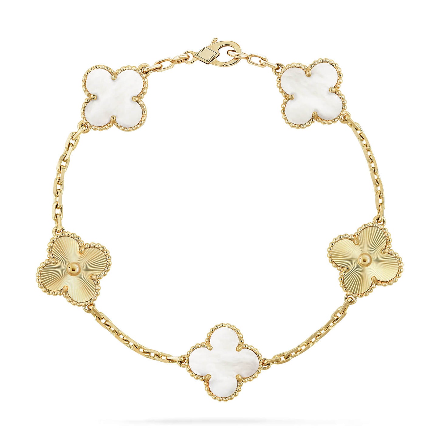 [CiCi]CLOVER WHITE PEARL MOP 5 MOTIV ARMBANDKOLLEKTION