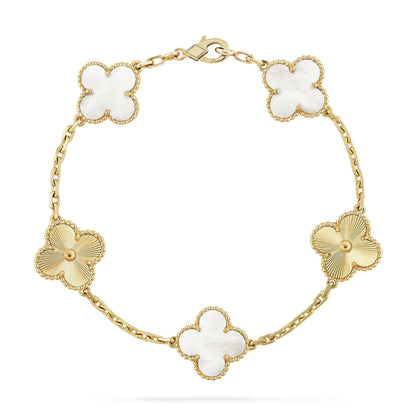 [CiCi]CLOVER WHITE PEARL MOP 5 MOTIV ARMBANDKOLLEKTION