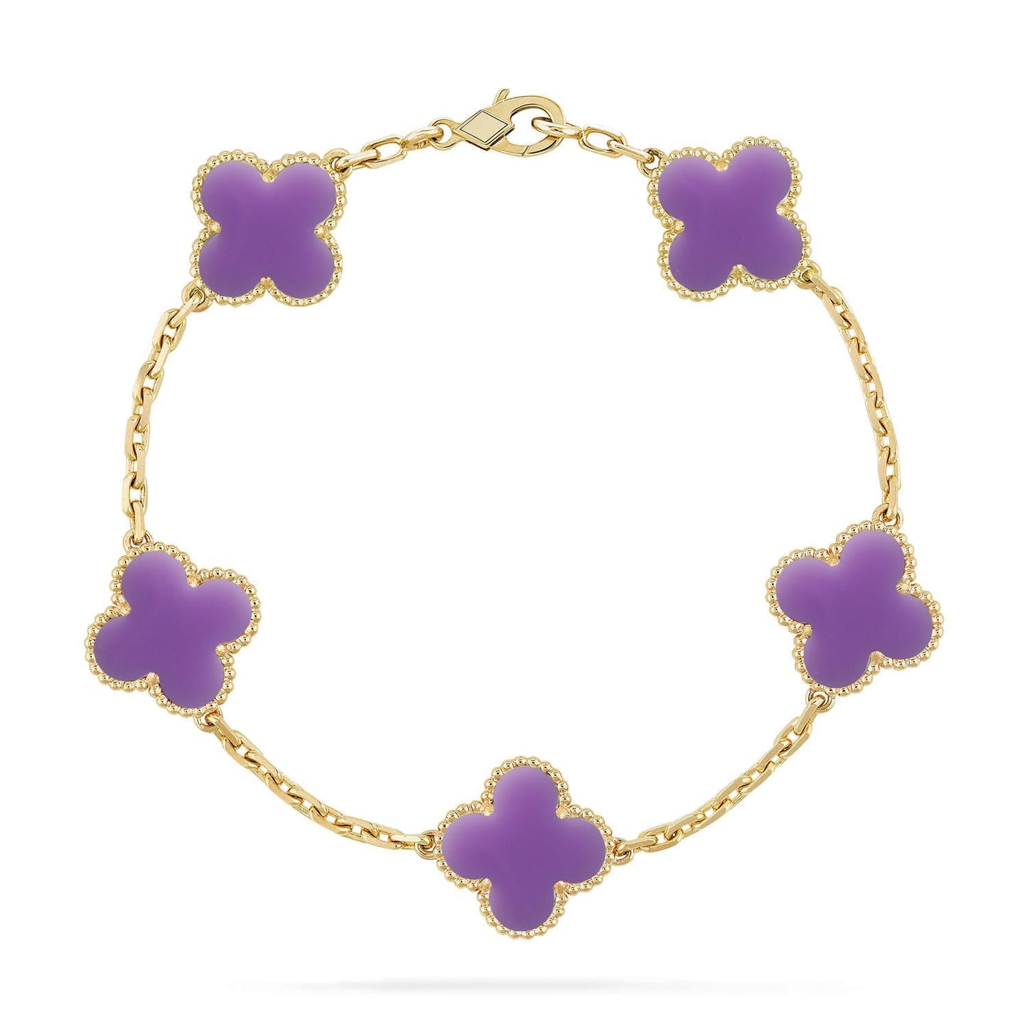 [CiCi]CLOVER 5 MOTIF LIGHT PURPLE BRACELET COLLECTION