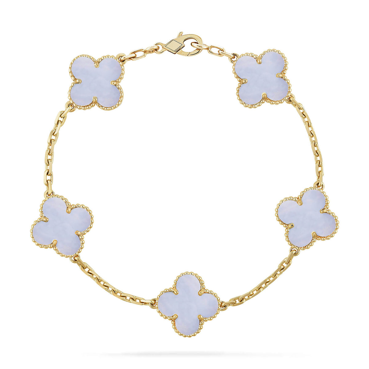 [CiCi] CLOVER 5 MOTIV LILA CHALCEDON ARMBAND KOLLEKTION