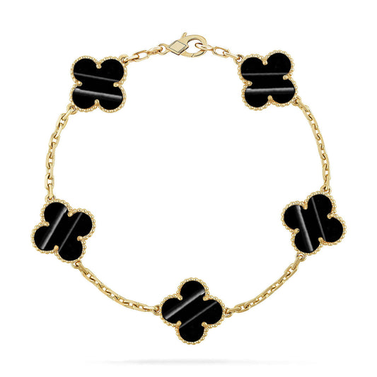 [CiCi] CLOVER 5 MOTIF PULSAR STONE BRACELET COLLECTION