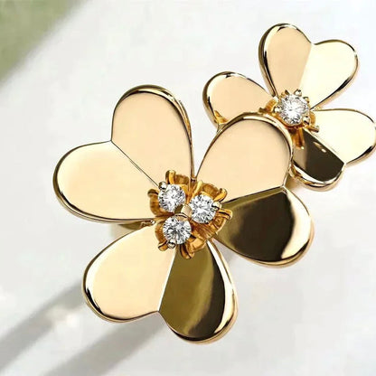[CiCi]CLOVER COMOS GOLD DIAMOND RING