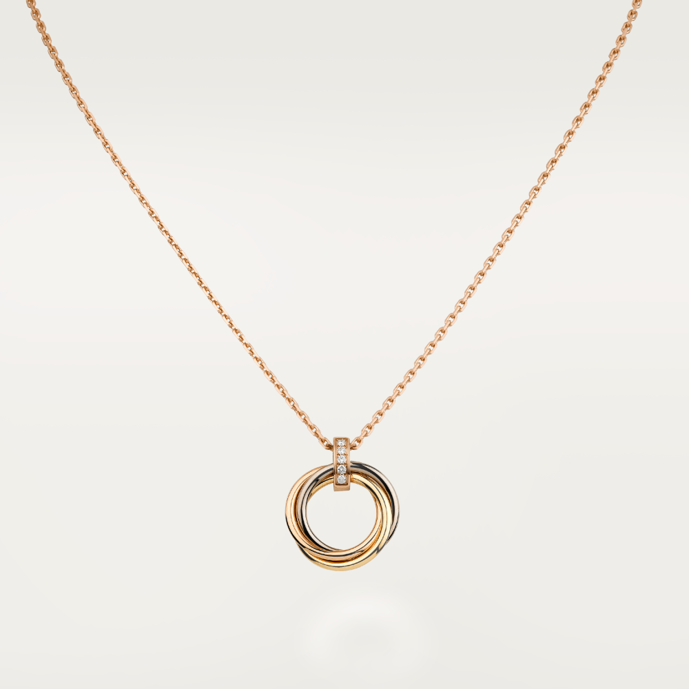 [CiCi]TRINITY NECKLACE GOLD  DIAMONDS