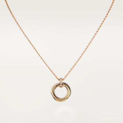 [CiCi]TRINITY NECKLACE GOLD  DIAMONDS