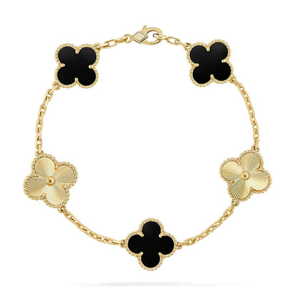 [CiCi] CLOVER 5 MOTIF ONYXS BRACELET COLLECTION