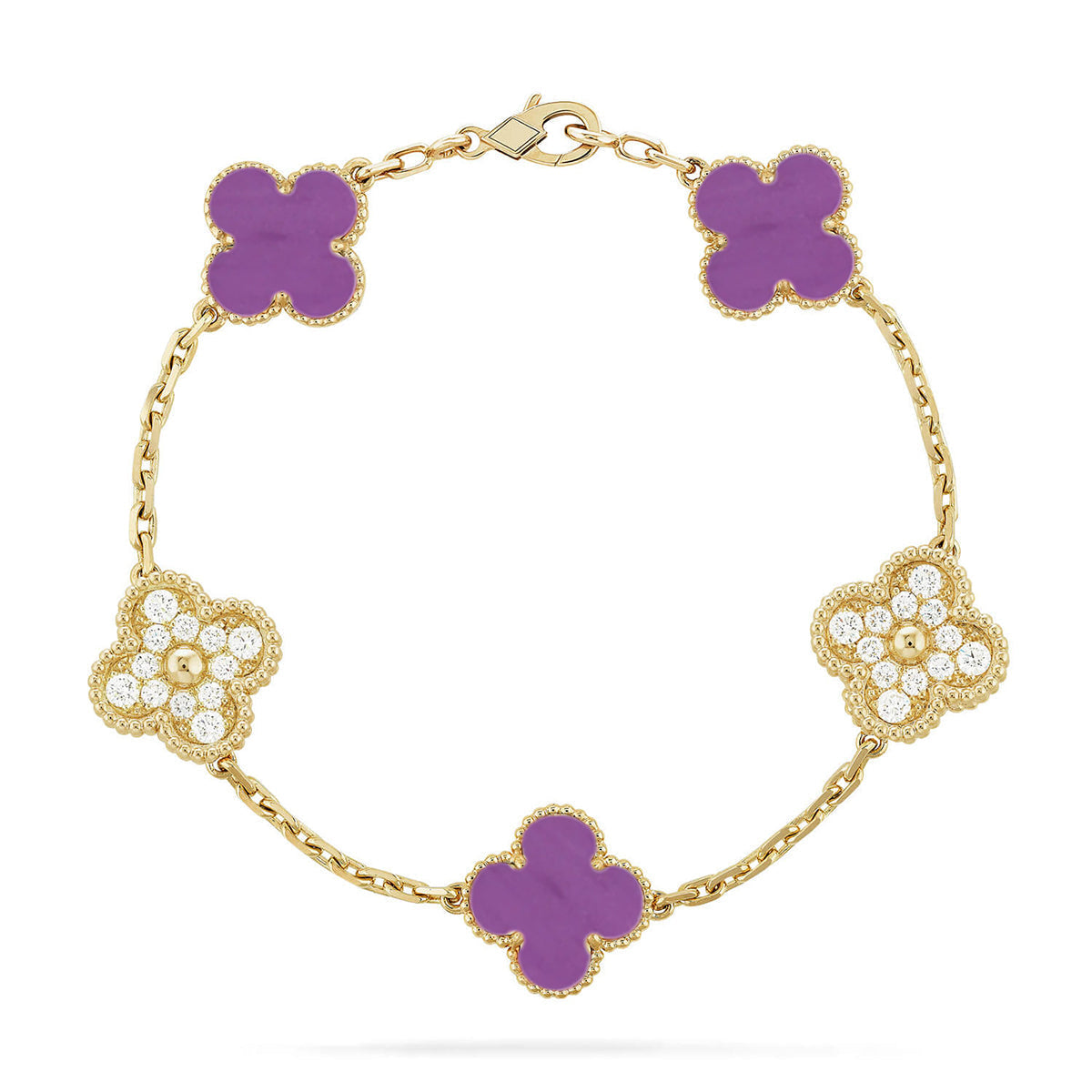 [CiCi] CLOVER 5 MOTIF VIOLET ARMBAND KOLLEKTION