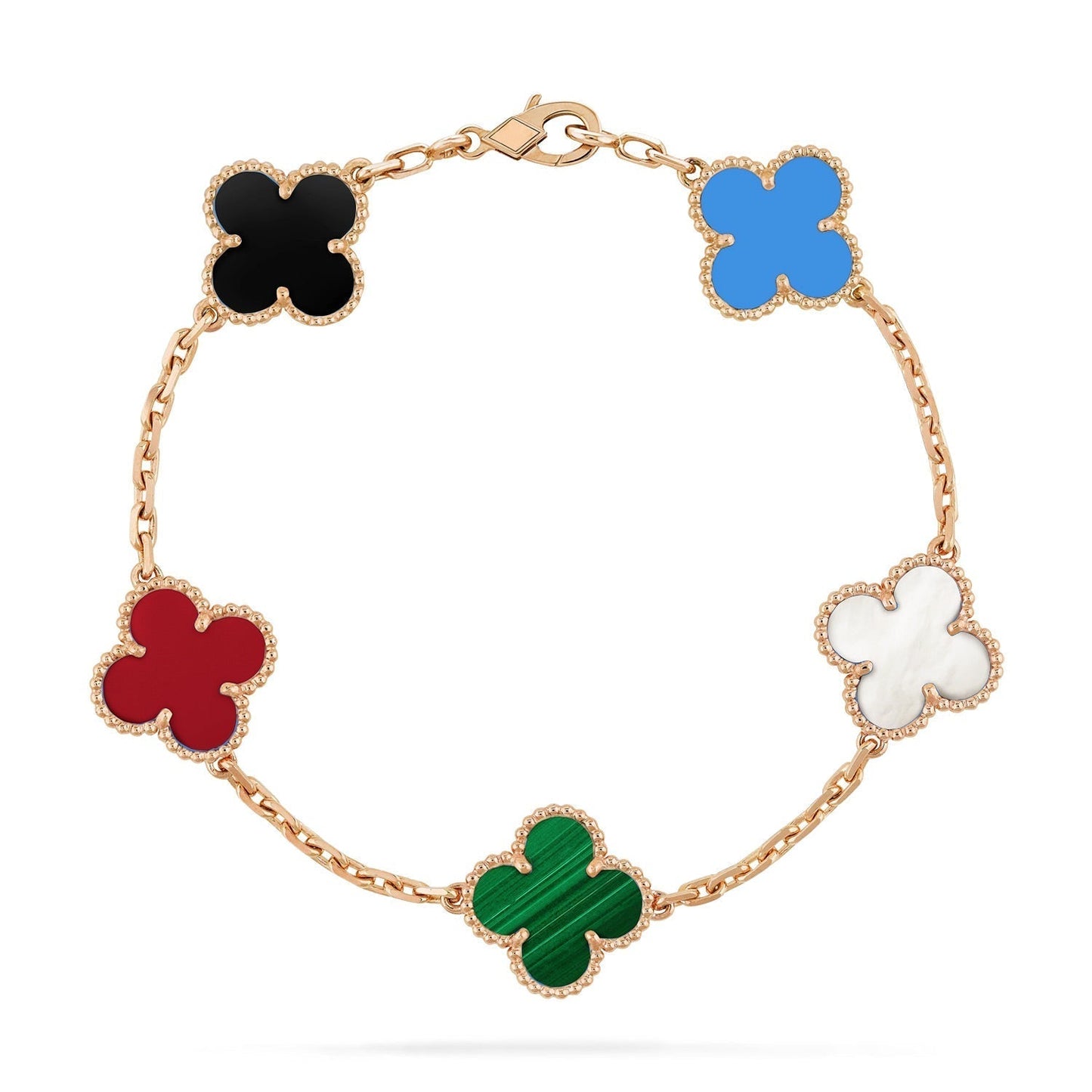 [CiCi]CLOVER 5 MOTIFS MULTICOLOR BRACELET