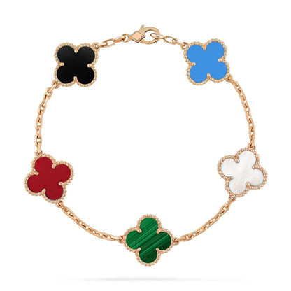 [CiCi]CLOVER 5 MOTIFS MULTICOLOR BRACELET