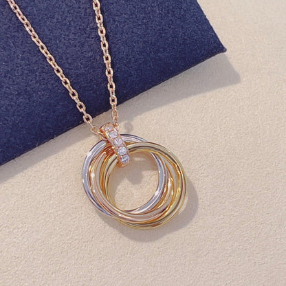 [CiCi]TRINITY NECKLACE GOLD  DIAMONDS
