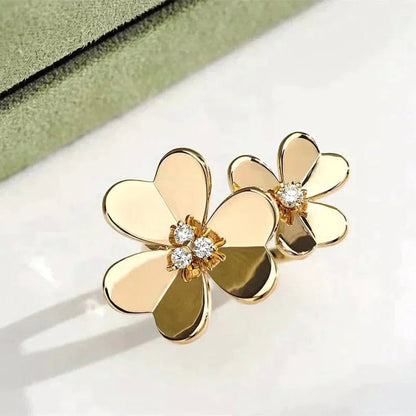 [CiCi]CLOVER COMOS GOLD DIAMOND RING