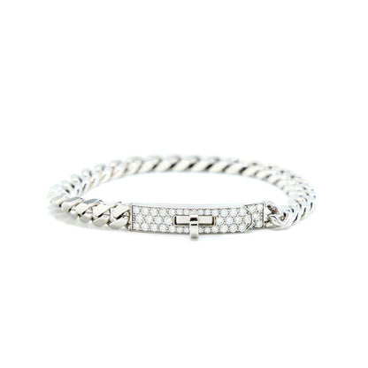 [CiCi]KELLY CHAIN SILVER DIAMOND BRACELET