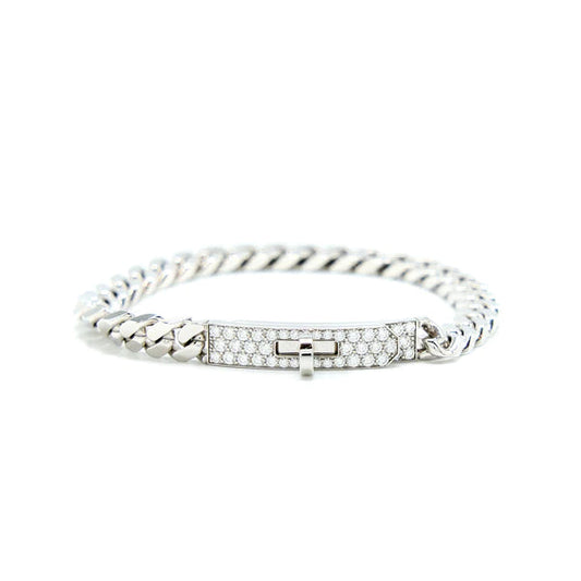 [CiCi]KELLY CHAIN SILVER DIAMOND BRACELET