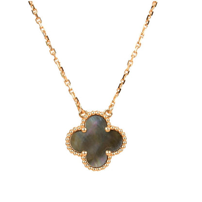 [CiCi]CLOVER 15MM GRAUE PERLMUTTKETTE