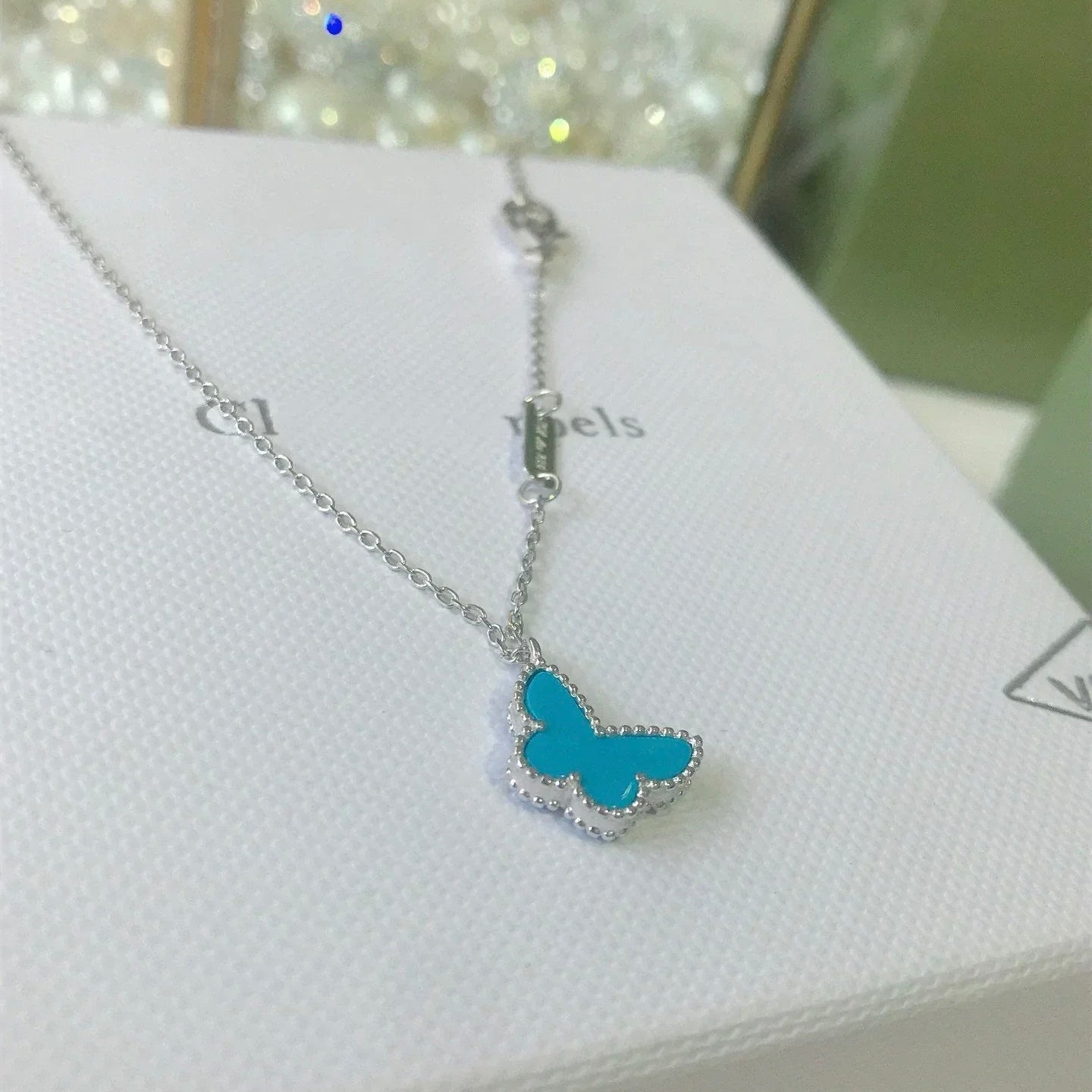 [CiCi]BUTTERFLY TURQUOISE BUTTERFLY BRACELET SILVER
